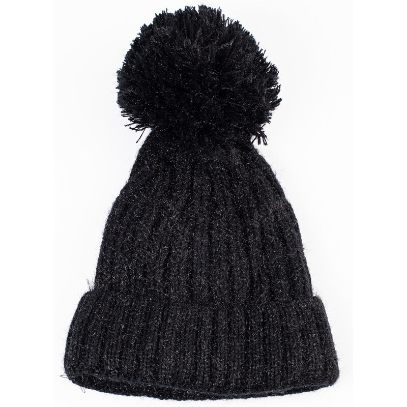 Winter women's hat with pompom Shelvt black