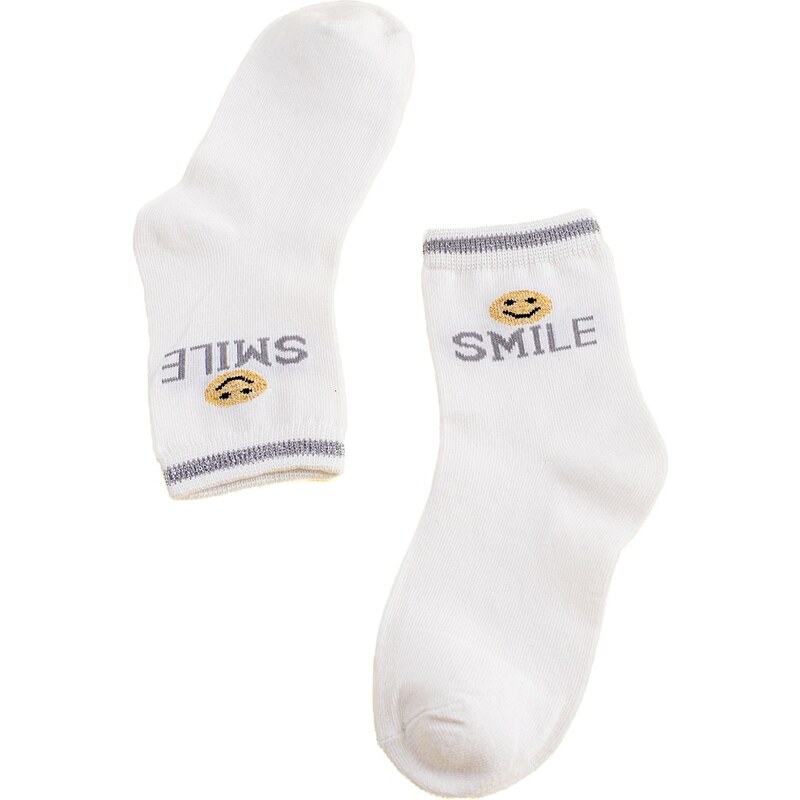 Dětské ponožky Shelovet bílé Smile