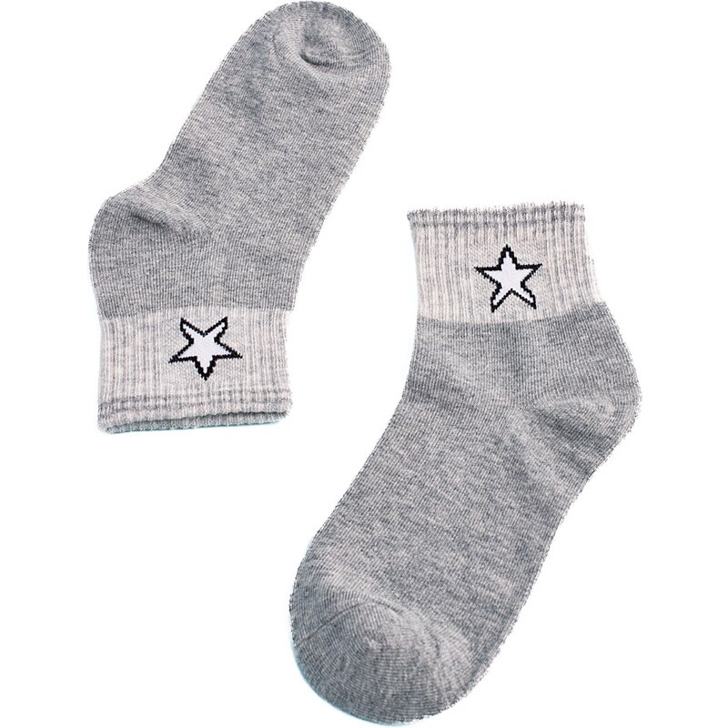 Children's socks Shelvt gray with asterisk