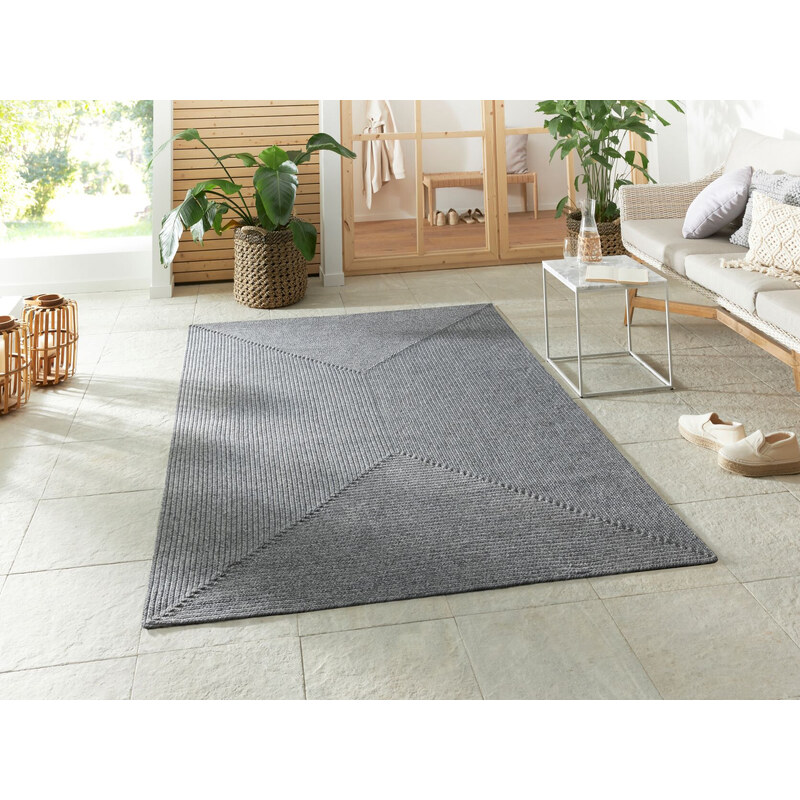 NORTHRUGS - Hanse Home koberce Kusový koberec Braided 105551 Light Grey – na ven i na doma - 80x150 cm