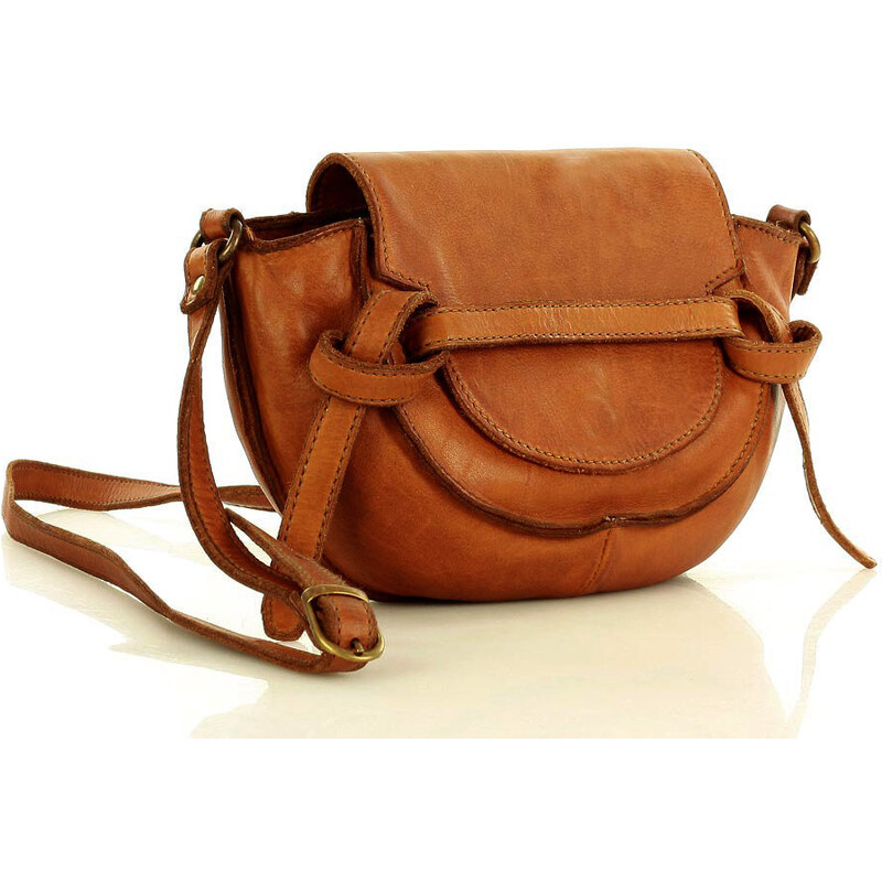 Kožená crossbody kabelka Mazzini M82 camel