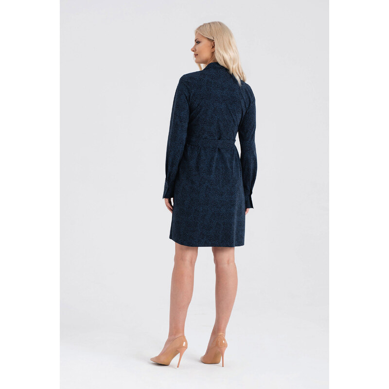 Look Made With Love Woman's Dress 743 Beatrice Navy Blue