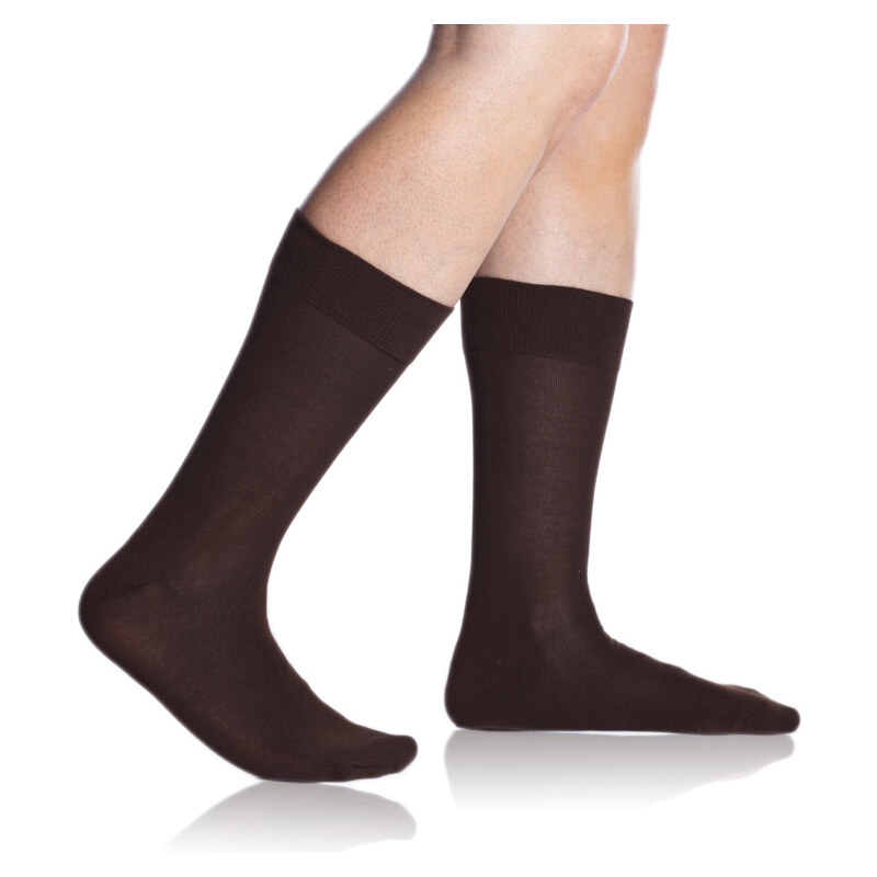 Bellinda Pánské ponožky BAMBUS COMFORT SOCKS - Bambusové klasické pánské ponožky - hnědá