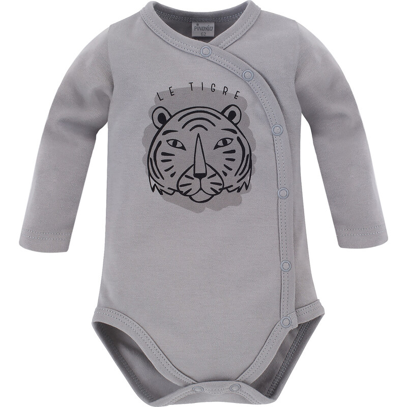 Pinokio Kids's Le Tigre Buttoned Longsleeve Bodysuit