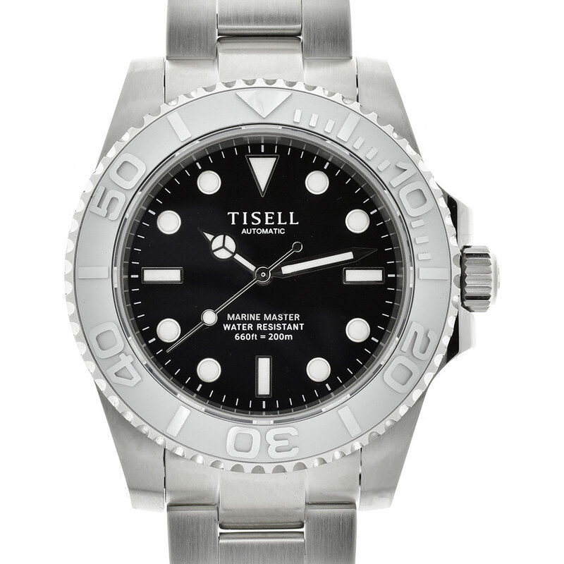 Tisell Watch Deep Ocean Diver Sub 9015 Silver