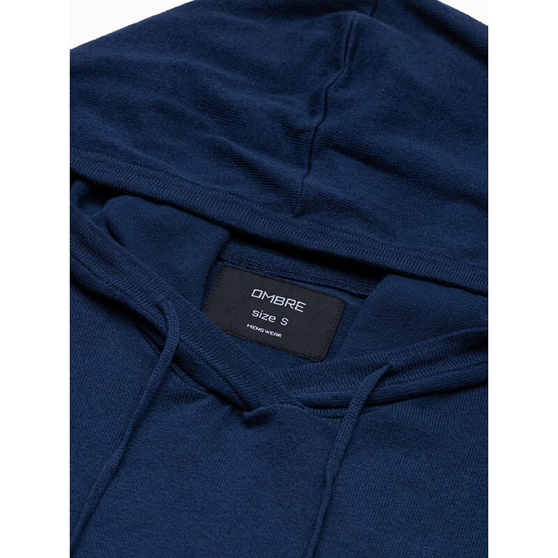 Ombre Clothing Pánský svetr - námořnická modrá E187
