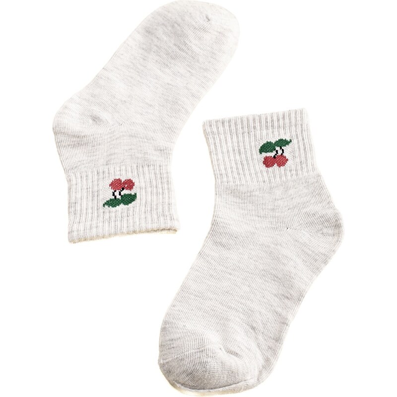 Children's socks Shelvt light gray cherry