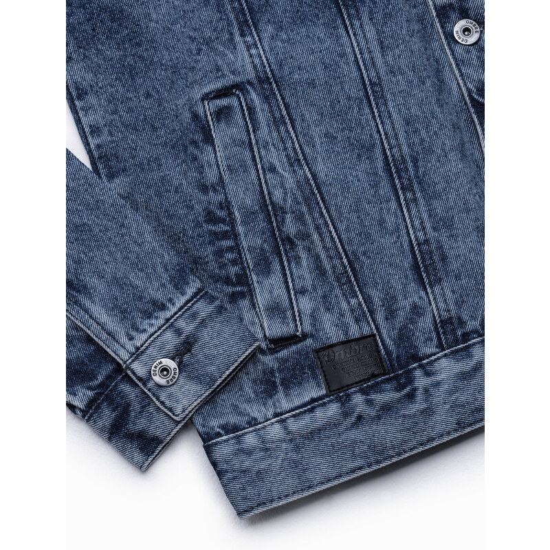 Ombre Clothing Pánská džínová bunda katana - denim V4 OM-JADJ-0123