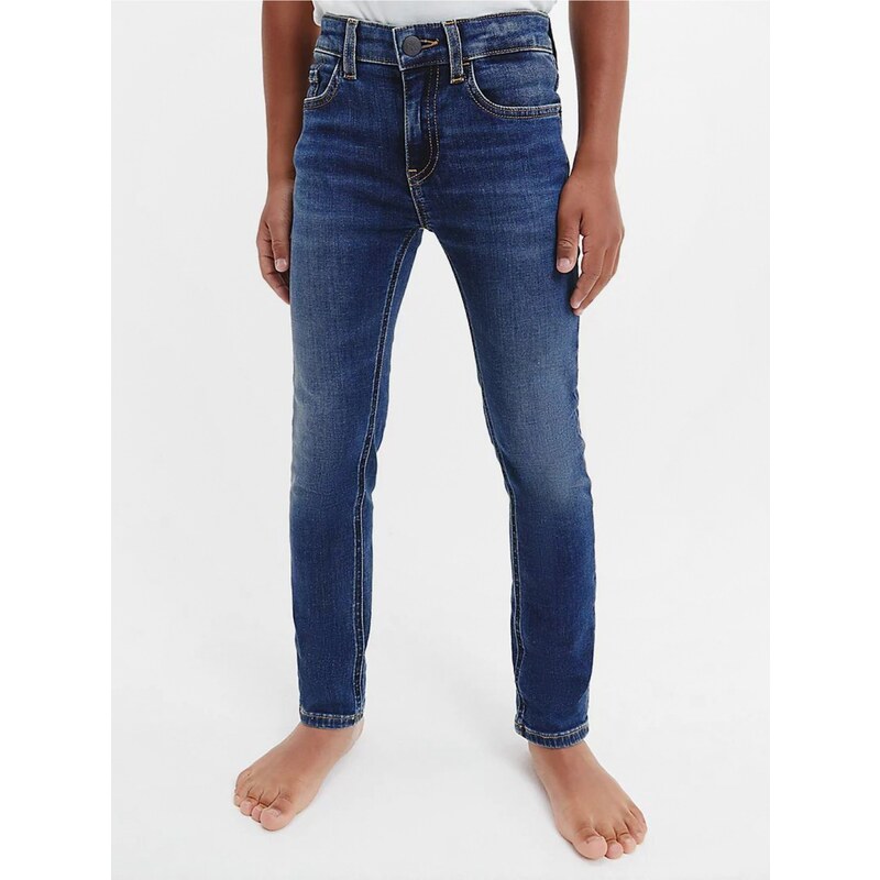 Tmavě modré klučičí slim fit džíny Calvin Klein Jeans - Kluci