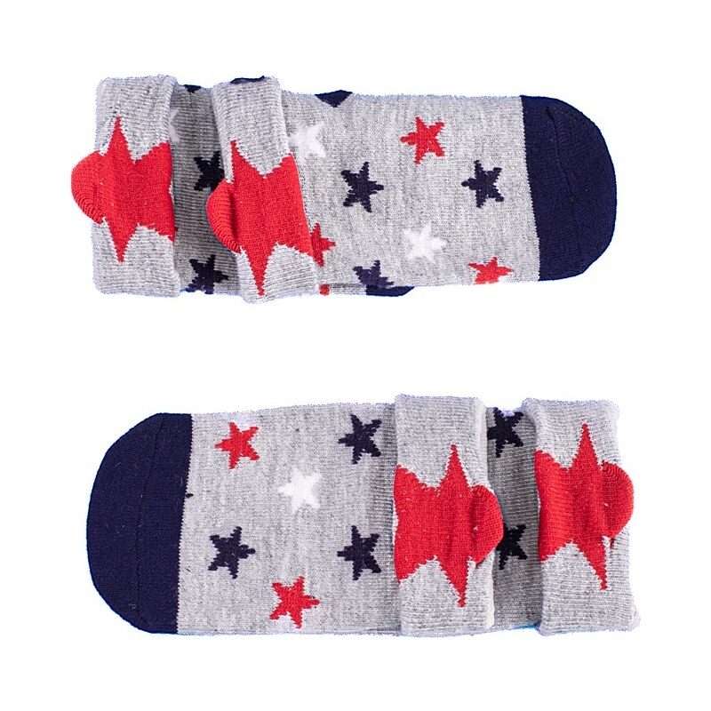 Shelvt Set of 2 pairs of children's socks Shelovet gray with stars