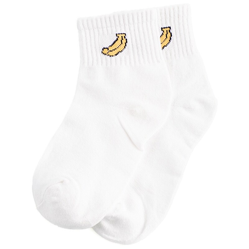 Children's socks Shelvt white banana