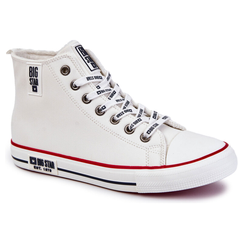 BIG STAR SHOES Pánské vysoké zateplené tenisky Big Star KK174345 Bílé