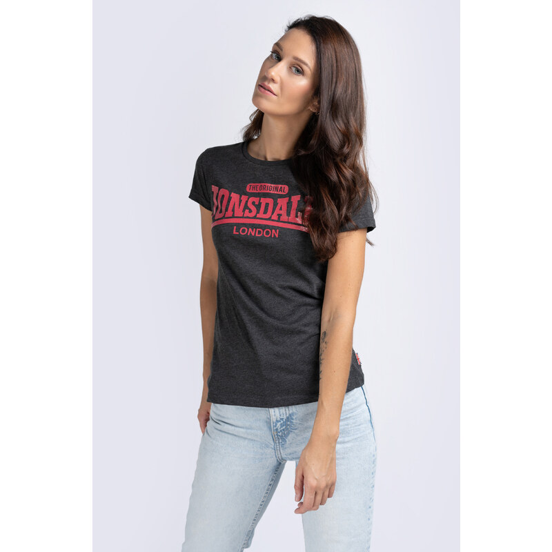 Dámské tričko Lonsdale 114026-Marl Black 107054843