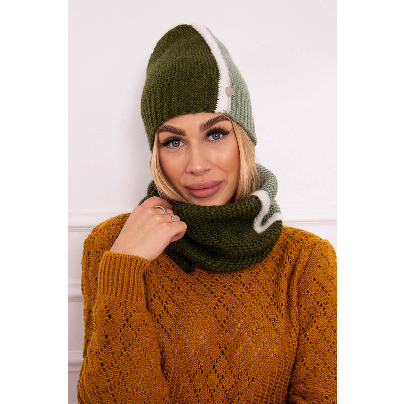 Kesi Tříbarevný dámský set P103 khaki+mint