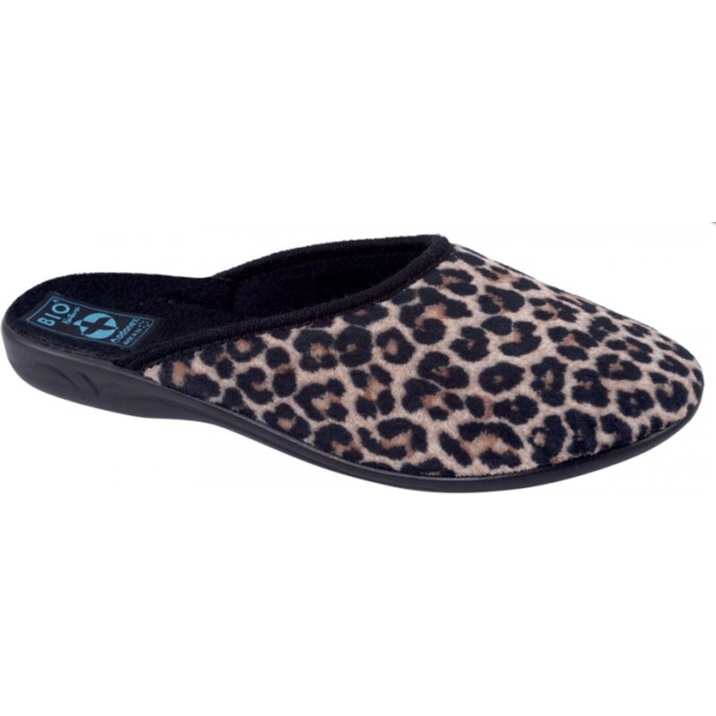 Dámské pantofle přezůvky ADANEX SARA 16883 leopard uzavřená špička