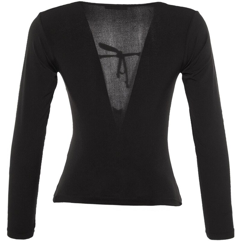 Trendyol Black Slim Barbell Elastic Knitted Blouse