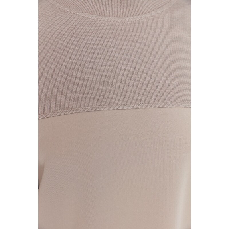 Trendyol Mink Color Blocked Knitted Tunic