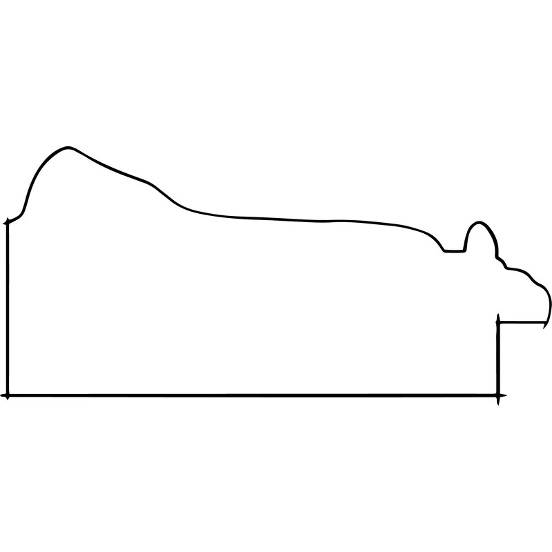 DANTIK - Zarámované zrcadlo - rozměr s rámem cca 50x140 cm z lišty PRAHA zlatá (2752)