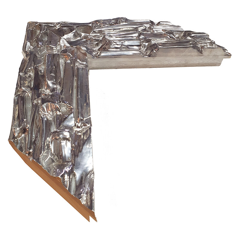 DANTIK - Zarámované zrcadlo - rozměr s rámem cca 80x120 cm z lišty Travertino stříbrné (2893)