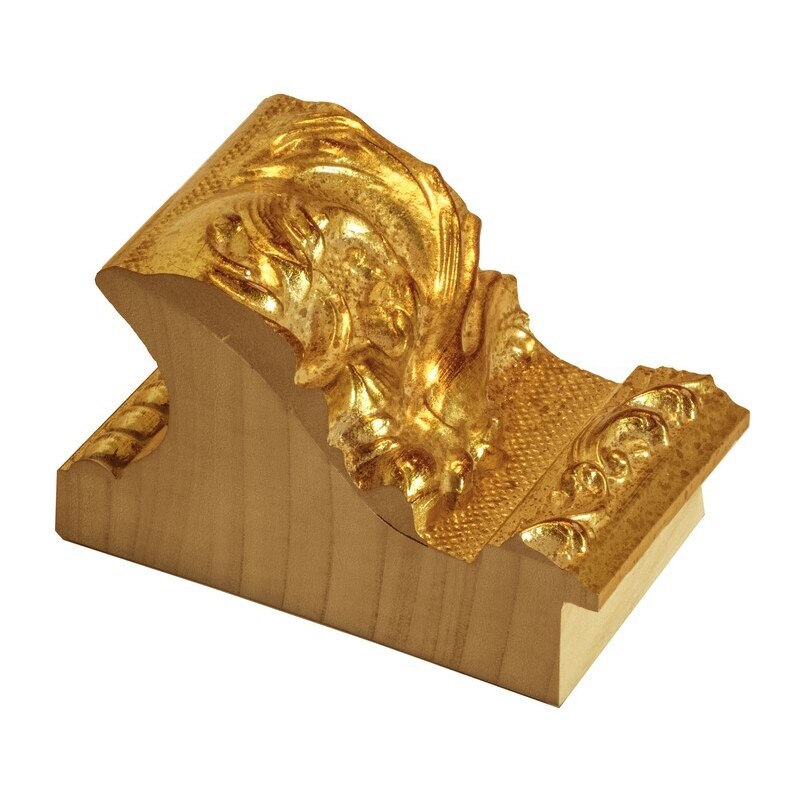 DANTIK - Zarámované zrcadlo - rozměr s rámem cca 60x80 cm z lišty KŘÍDLO zdobné zlaté (2890)