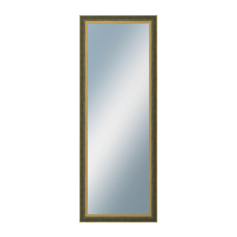 DANTIK - Zarámované zrcadlo - rozměr s rámem cca 60x160 cm z lišty ZVRATNÁ zelenozlatá plast (3070)