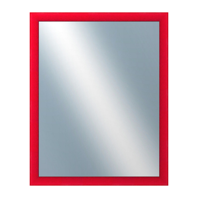 DANTIK - Zarámované zrcadlo - rozměr s rámem cca 40x50 cm z lišty BOX červená mořená (1750)