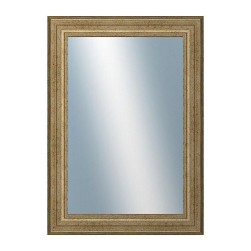 DANTIK - Zarámované zrcadlo - rozměr s rámem cca 50x70 cm z lišty HRAD stříbrná patina (2823)