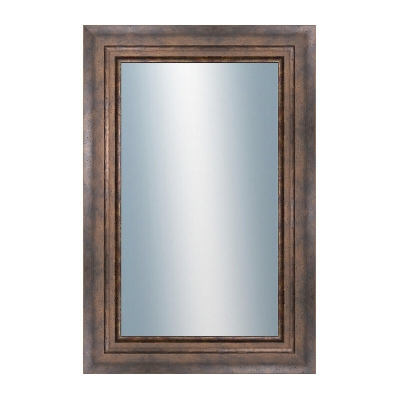 DANTIK - Zarámované zrcadlo - rozměr s rámem cca 40x60 cm z lišty TRITON široký měď antik (2951)