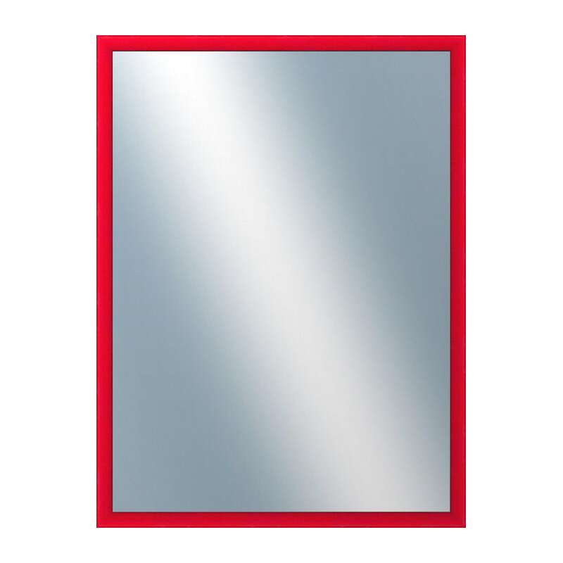 DANTIK - Zarámované zrcadlo - rozměr s rámem cca 60x80 cm z lišty BOX červená mořená (1750)