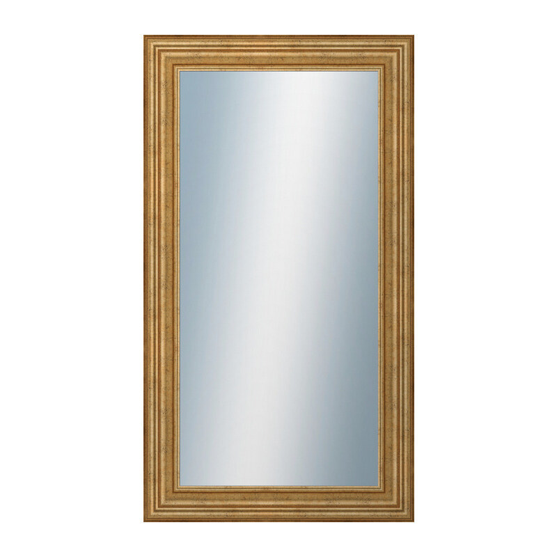 DANTIK - Zarámované zrcadlo - rozměr s rámem cca 50x90 cm z lišty HRAD zlatá patina (2822)