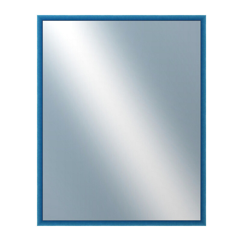 DANTIK - Zarámované zrcadlo - rozměr s rámem cca 80x100 cm z lišty BOX modrá mořená (1753)