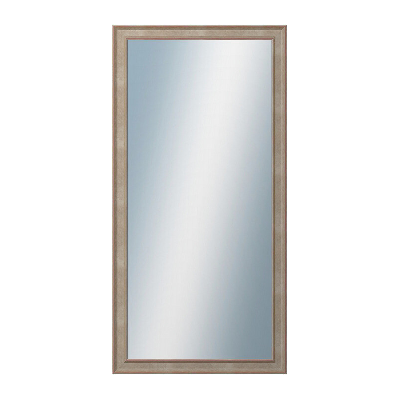 DANTIK - Zarámované zrcadlo - rozměr s rámem cca 50x100 cm z lišty TOOTH malá stříbrná (3162)