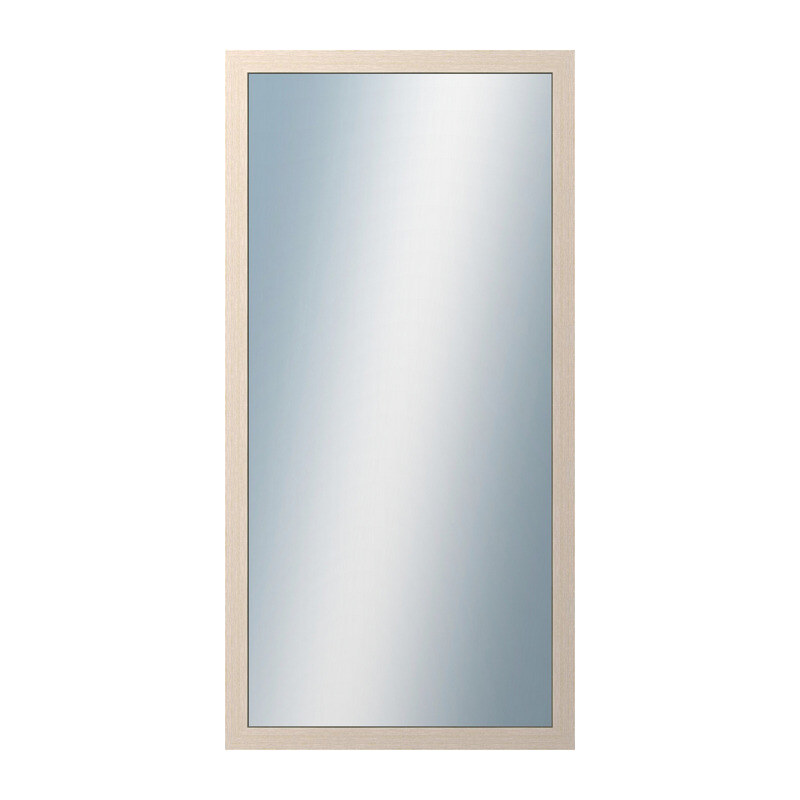 DANTIK - Zarámované zrcadlo - rozměr s rámem cca 60x120 cm z lišty 4020 bílá prodřená (2766)