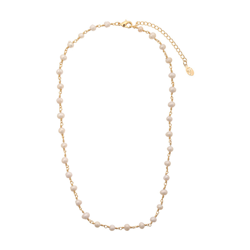 ORNAMENTI Pozlacený náhrdelník Natural Pearls gold