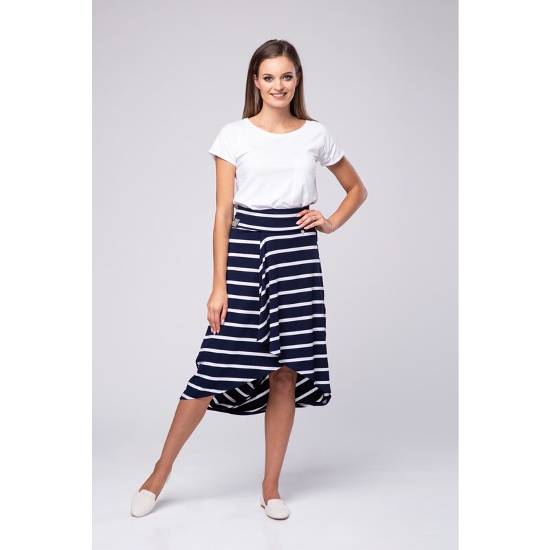 Look Made With Love Woman's Skirt 17 Saint Tropez Navy Blue/White