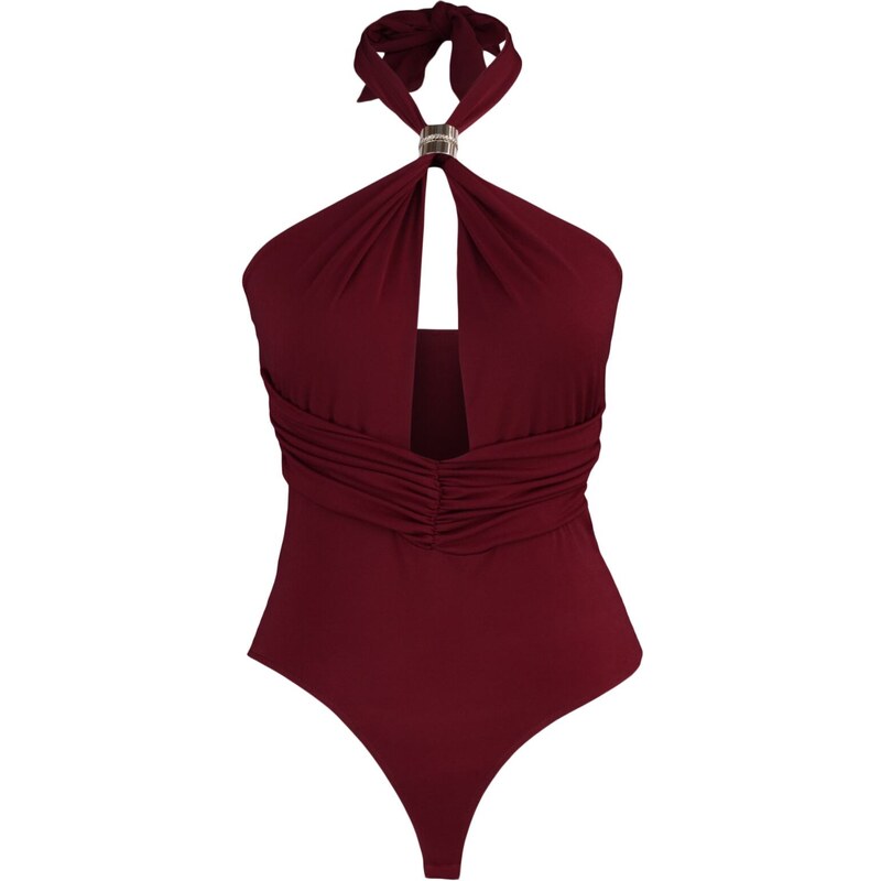 Trendyol Claret Red Knitted Body With Accessory Detail