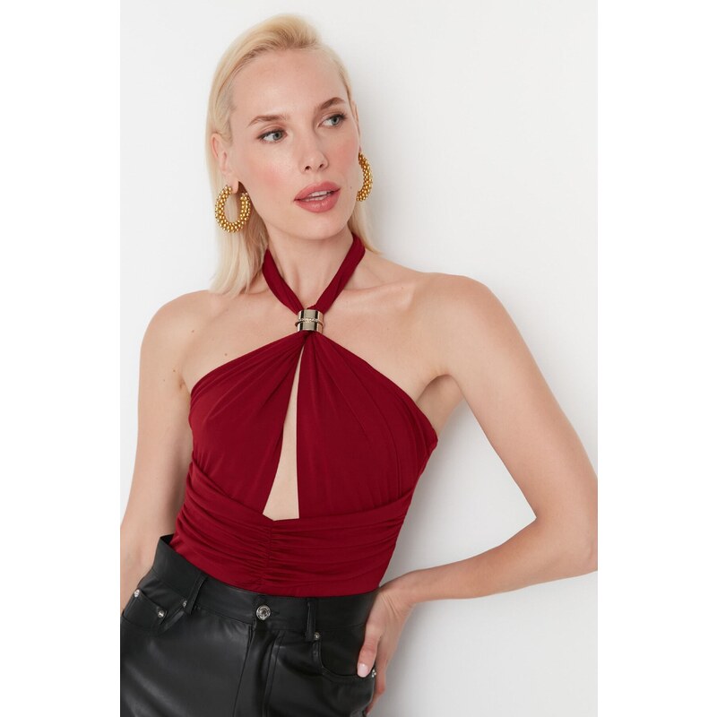 Trendyol Claret Red Knitted Body With Accessory Detail