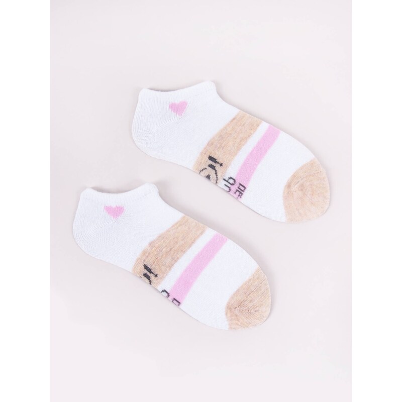 Yoclub Kids's Girls' Ankle Cotton Socks Patterns Colours 6-pack SKS-0008G-AA00-001