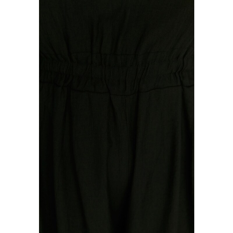 Trendyol Curve Black Waist Detailed Jumpsuit
