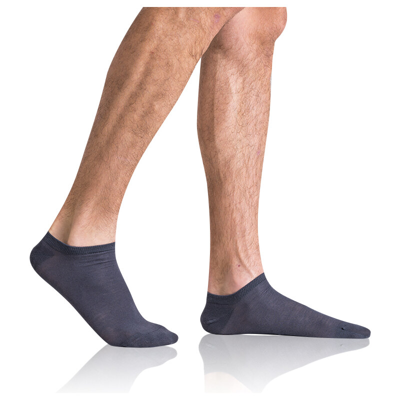 Bellinda GREEN ECOSMART MEN IN-SHOE SOCKS - Men's eco ankle socks - gray highlights