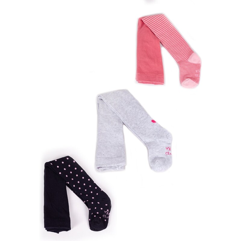 Yoclub Kids's Girls' Cotton Tights 3-Pack RAB-0003G-AA00-007