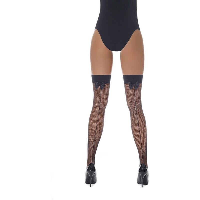 Bas Bleu Cabaret stockings with seam and bow MIKAELA 20 DEN