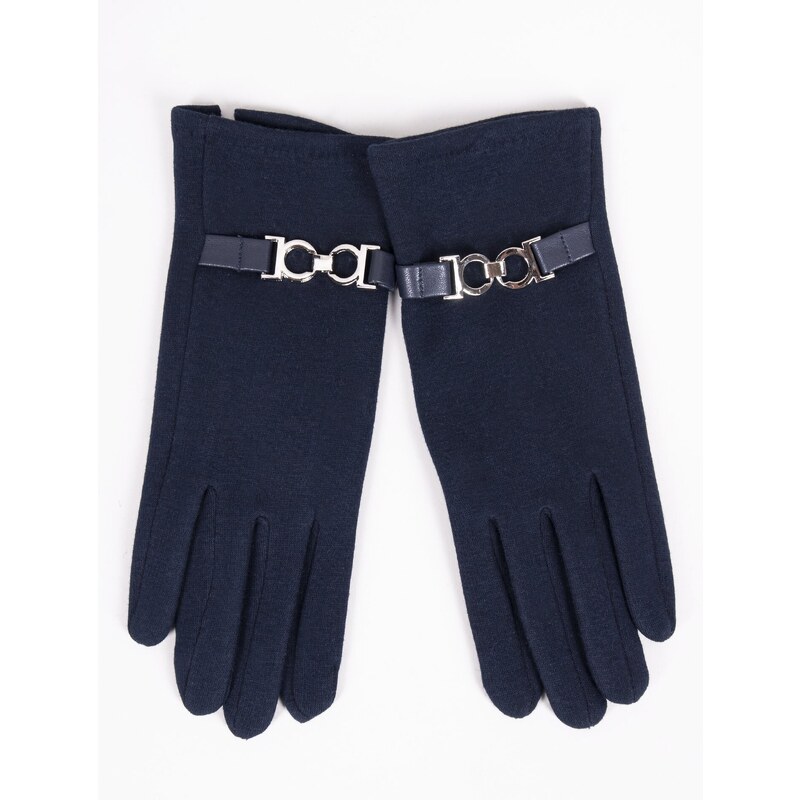 Yoclub Woman's Women's Gloves RES-0095K-195C Navy Blue