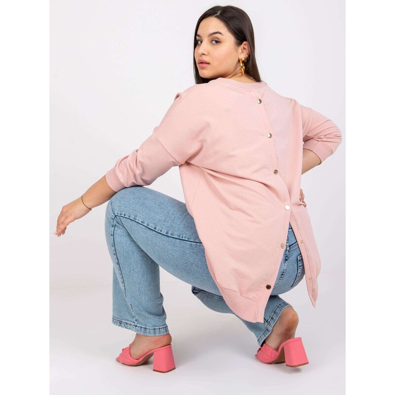 Fashionhunters Růžová bavlněná halenka velikosti Odile