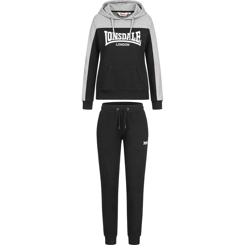 Pánská tepláková souprava Lonsdale 117204-Black/Grey