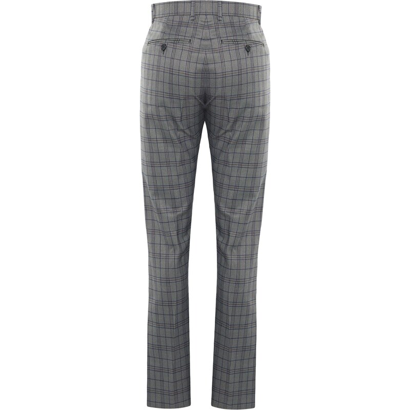 Trendyol Mens Gray Regular Fit Plaid