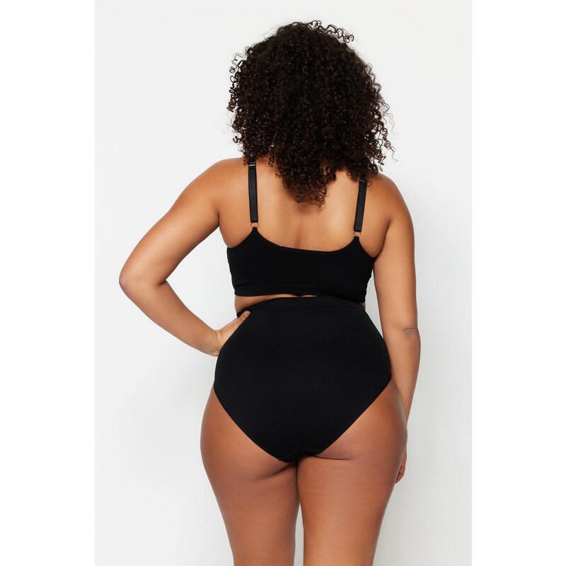 Trendyol Curve Black High Waist Seamless Briefs