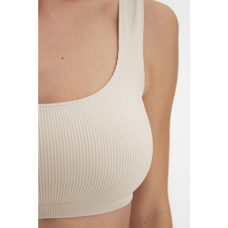 Trendyol Stone Seamless/Seamless Knitted Bra