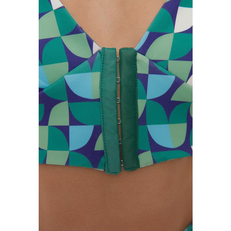 Trendyol Green Geometric Patterned Knitted Bustier