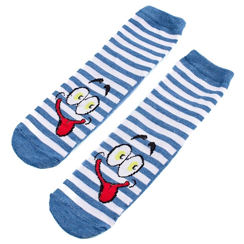 Shelvt Non-slip Kids Socks With Smile Stripes